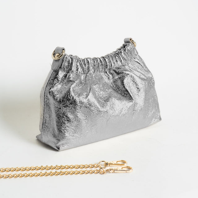 W by Whitemood-Mini pouch con catena - silver