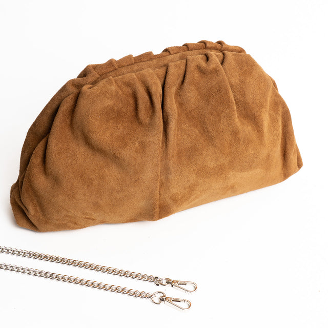 W by Whitemood-Borsa clutch in camoscio - cuoio