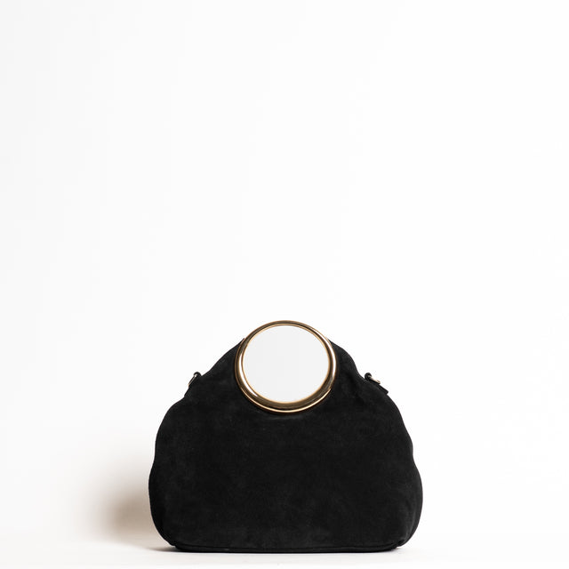 W by Whitemood-Borsa a mano scamosciata - nero
