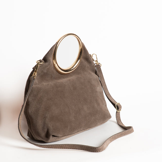 W by Whitemood-Borsa a mano scamosciata - taupe