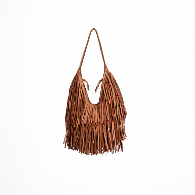 W by Whitemood - Fringe shoulder bag - tan
