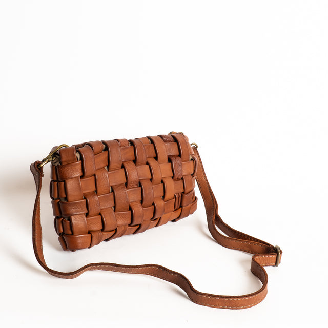 W by Whitemood-Pochette intrecciata - cuoio