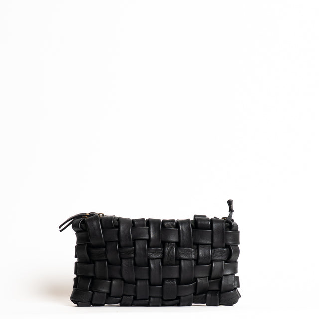 W by Whitemood-Pochette intrecciata - nero
