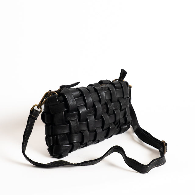 W by Whitemood-Pochette intrecciata - nero