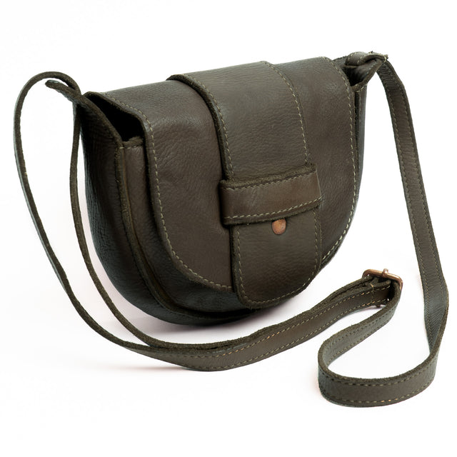 W by Whitemood-Mini leather shoulder bag - military