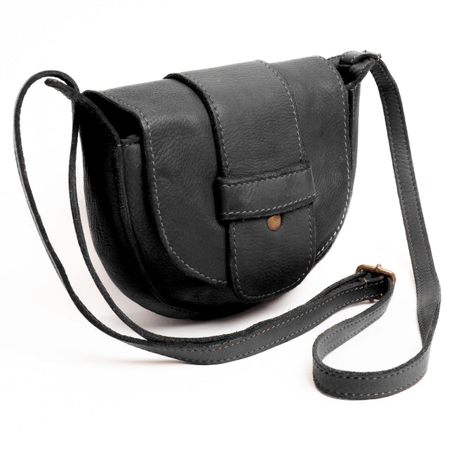 W by Whitemood-Mini tolfina in pelle - nero