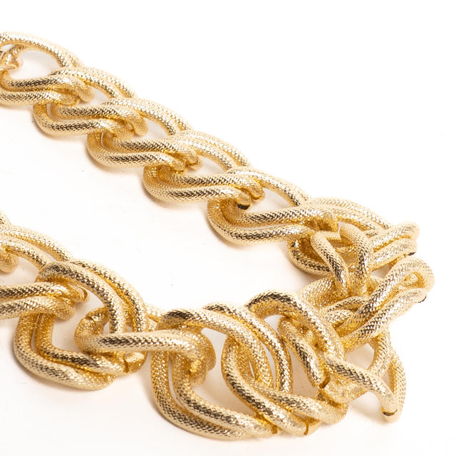 W by Whitemood-Collana doppi anelli martellati - gold