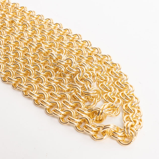 W by Whitemood-Collana multifilo catena ad anelli - gold