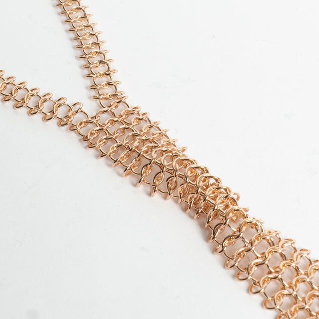 W by Whitemood-Collana cravatta in maglia - gold