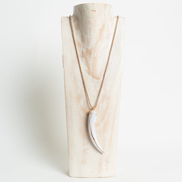 W by Whitemood-Collana catena con corno - gold