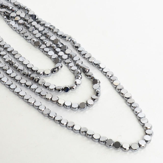 W by Whitemood-Collana multifilo pietre specchiate - silver