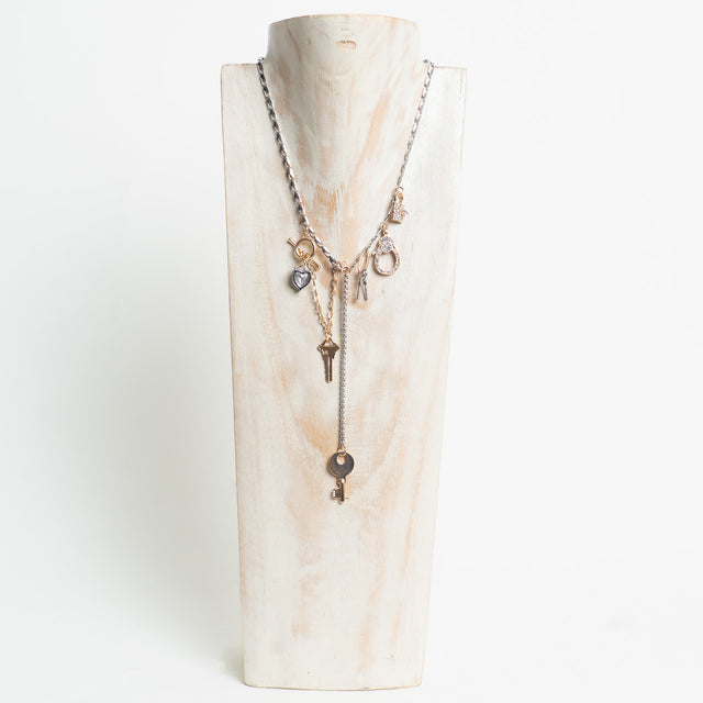 W by Whitemood-Collana con ciondoli - gold/silver