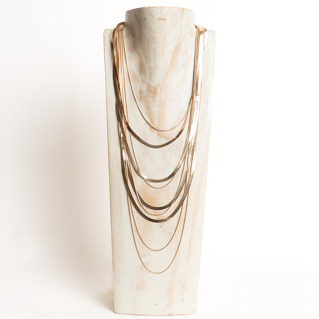 W by Whitemood-Collana multifilo fascia - gold