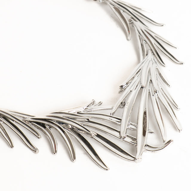 W by Whitemood-Collana con foglie - silver