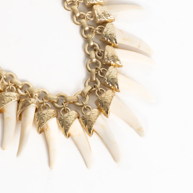 W by Whitemood-Collana con corni - avorio