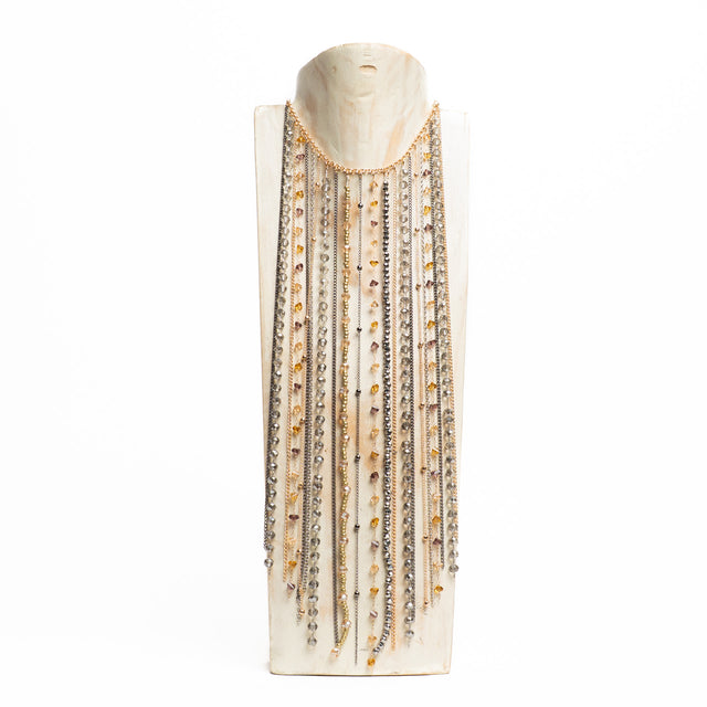 W by Whitemood-Collana a cascata multiperline - gold