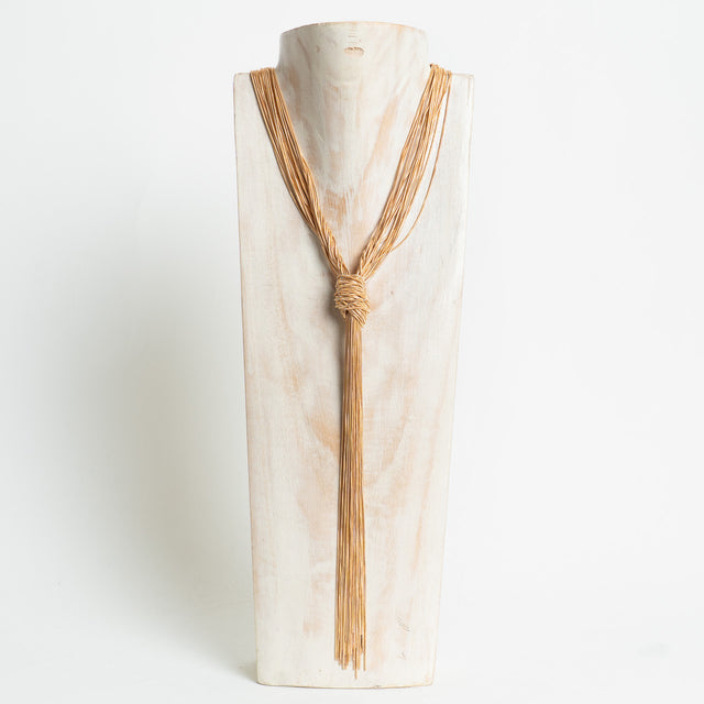 W by Whitemood-Collana multifilo con nodo - gold