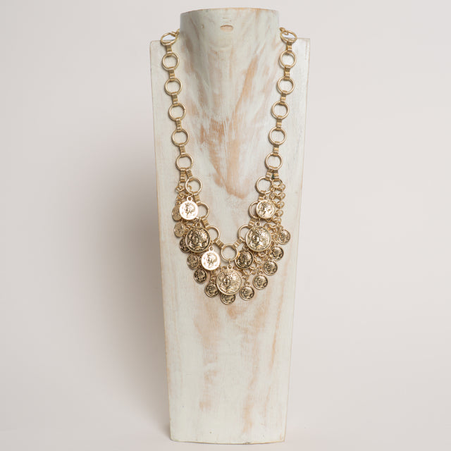 W by whitemood-Collana ad anelli con monete - gold