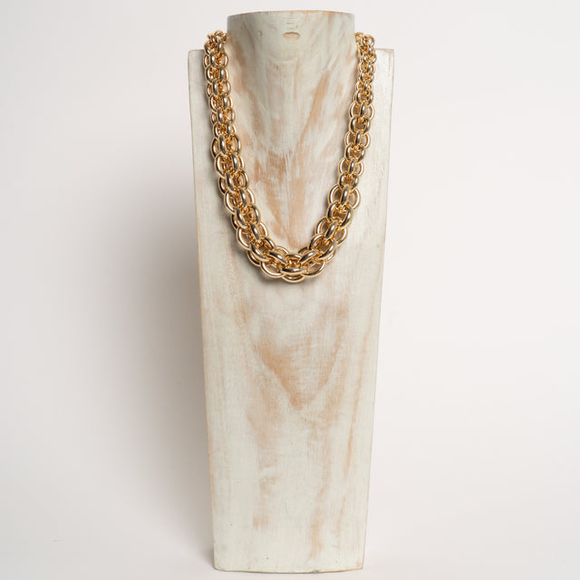 W by whitemood- Collana catene intrecciate - gold