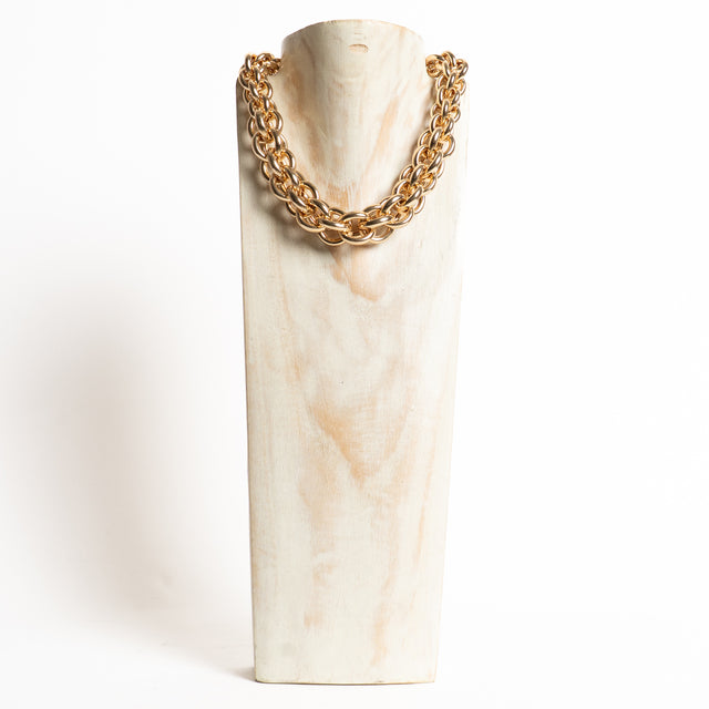 W by whitemood- Collana catene intrecciate - gold