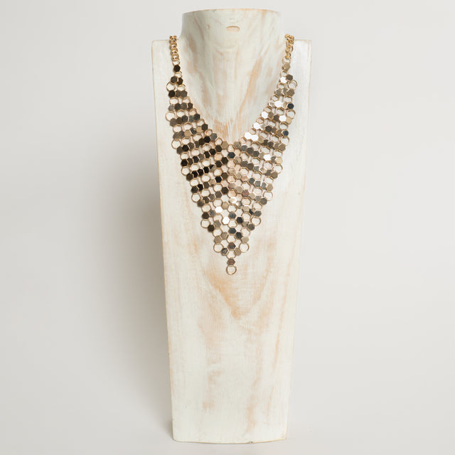 W by whitemood- Collana con nido d'ape piccole - gold