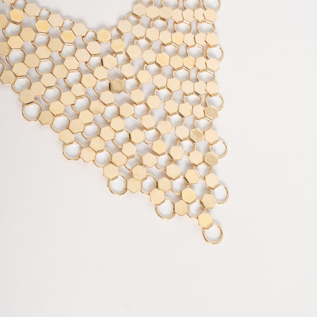 W by whitemood- Collana con nido d'ape piccole - gold