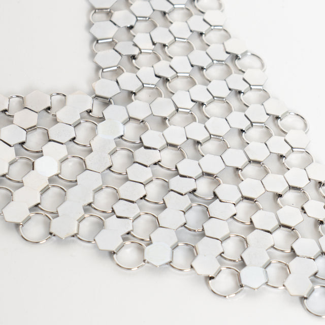 W by whitemood- Collana con nido d'ape piccole - silver