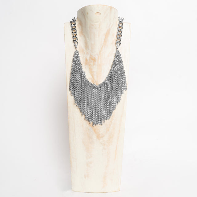 W by Whitemood-Collana con frange - silver