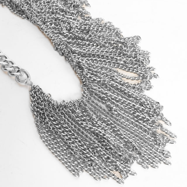 W by Whitemood-Collana con frange - silver