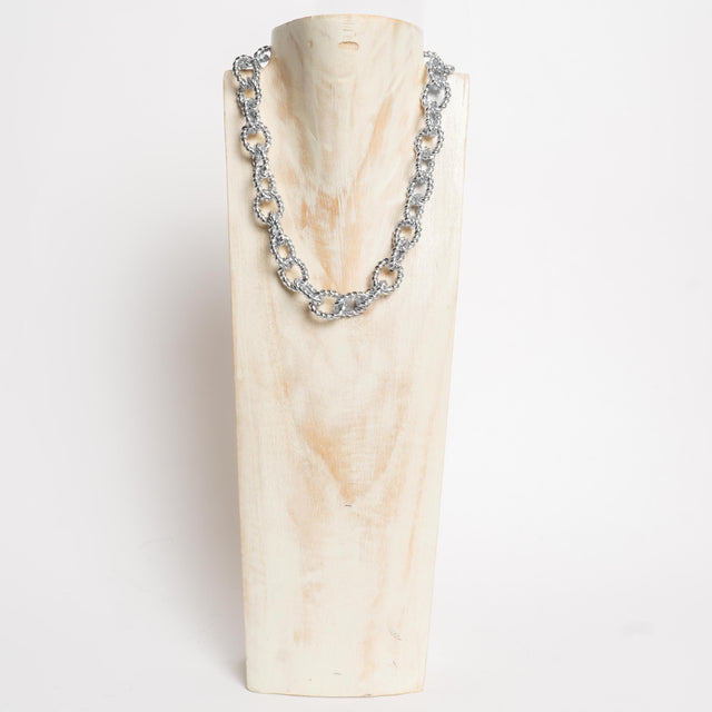 W by Whitemood-Collana catene intrecciate - silver