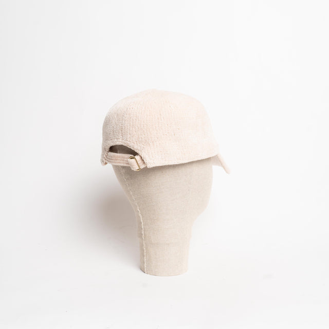 W by Whitemood- Cappello con visiera in velluto - burro