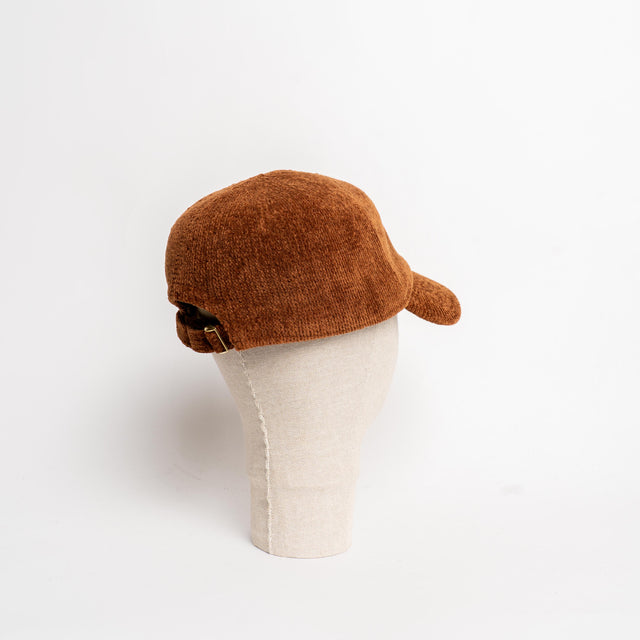 W by Whitemood- Cappello con visiera in velluto - tabacco