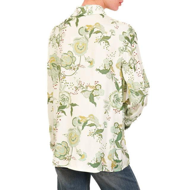 Wu'side-Camicia fantasia - acqua/verde/salvia