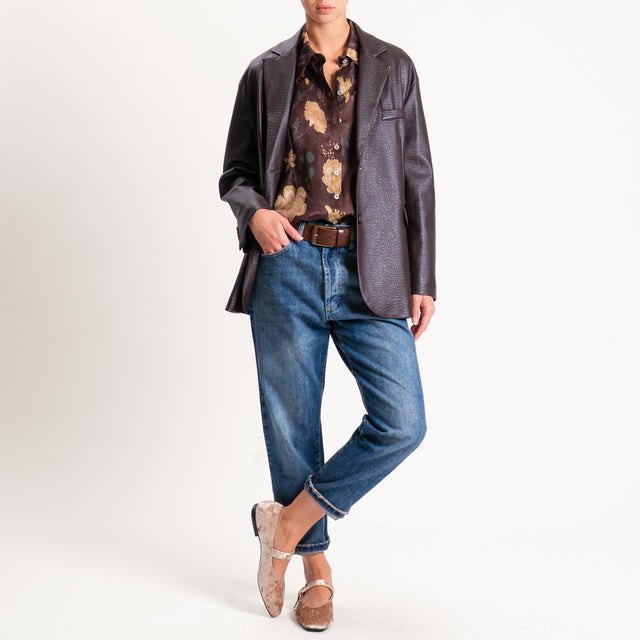 Wu'side-Camicia floreale - moro/miele