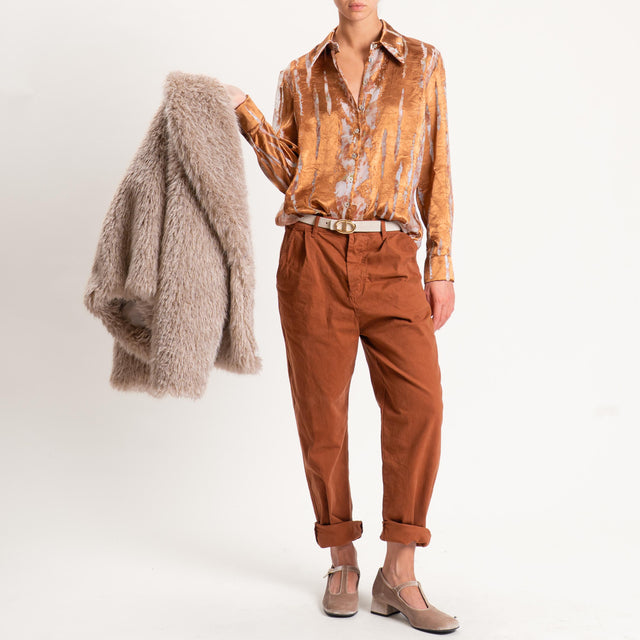 Wu'side-Camicia devorè - bronzo/menta
