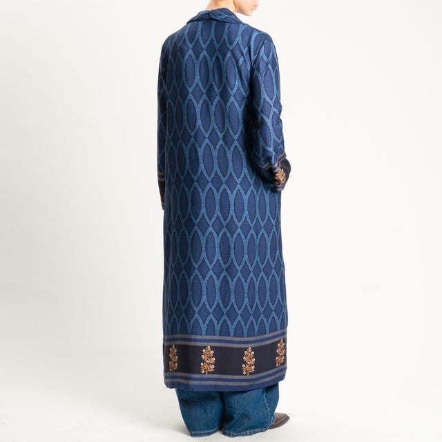 Wu'side-Kimono fantasia optical - blu/avio