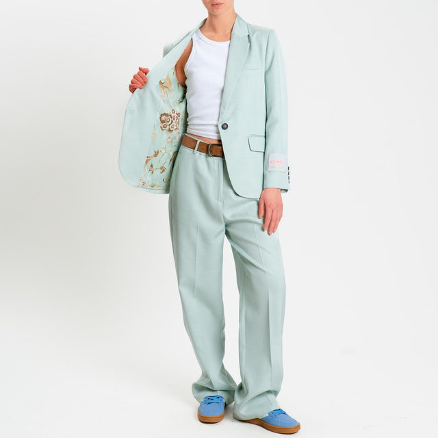 Wu'side-Giacca misto tencel un bottone - polvere