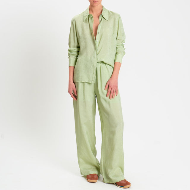 Wu'side-Camicia in viscosa - salvia