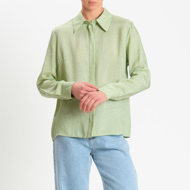 Wu'side-Camicia in viscosa - salvia