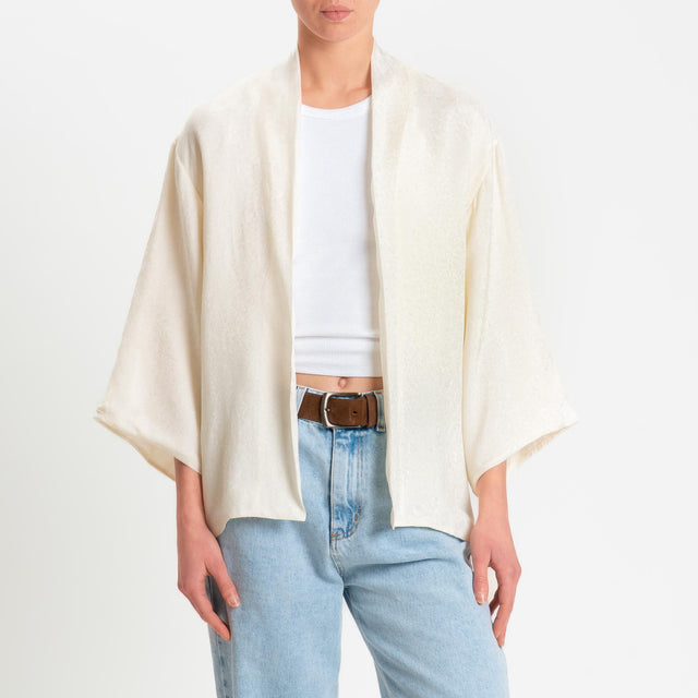 Wu'side-Kimono in viscosa - avorio