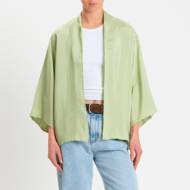 Wu'side-Kimono in viscosa - salvia