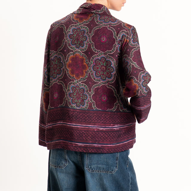 Wu'side-Kimono fantasia arabesque - amarena/verde/rosa