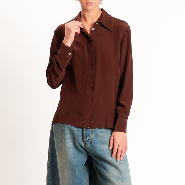Wu'side-Camicia in viscosa - bruciato