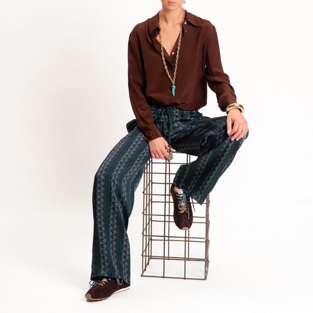 Wu'side-Camicia in viscosa - bruciato