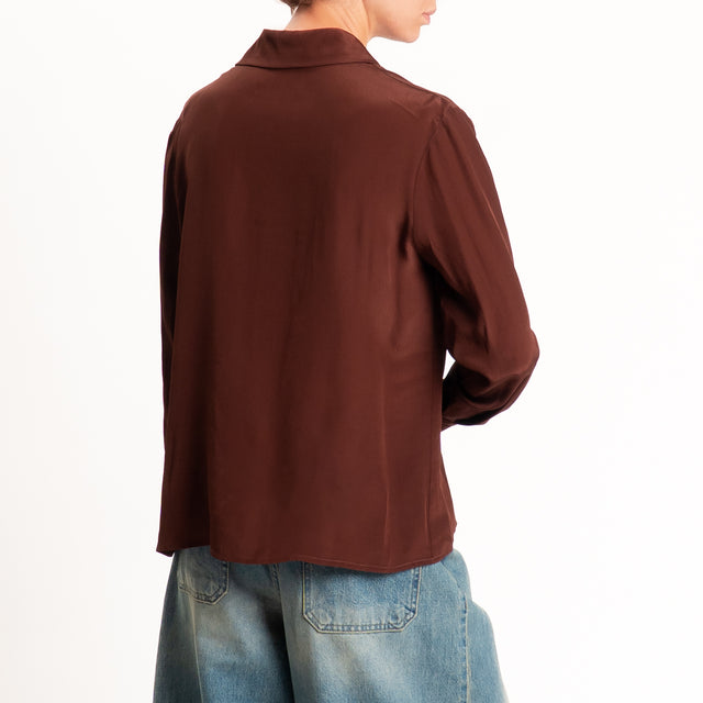 Wu'side-Camicia in viscosa - bruciato
