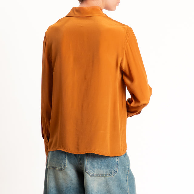 Wu'side-Camicia in viscosa - rust