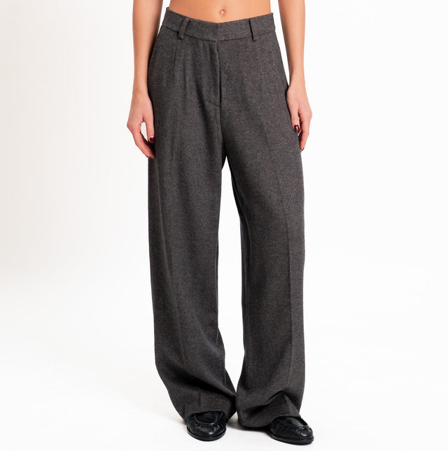 Wu'side-Pantalone resca misto lana - antracite