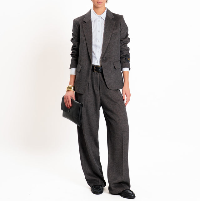Wu'side-Pantalone resca misto lana - antracite
