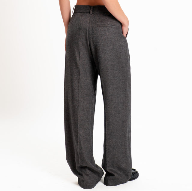 Wu'side-Pantalone resca misto lana - antracite
