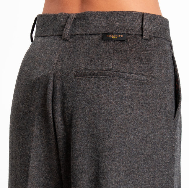 Wu'side-Pantalone resca misto lana - antracite